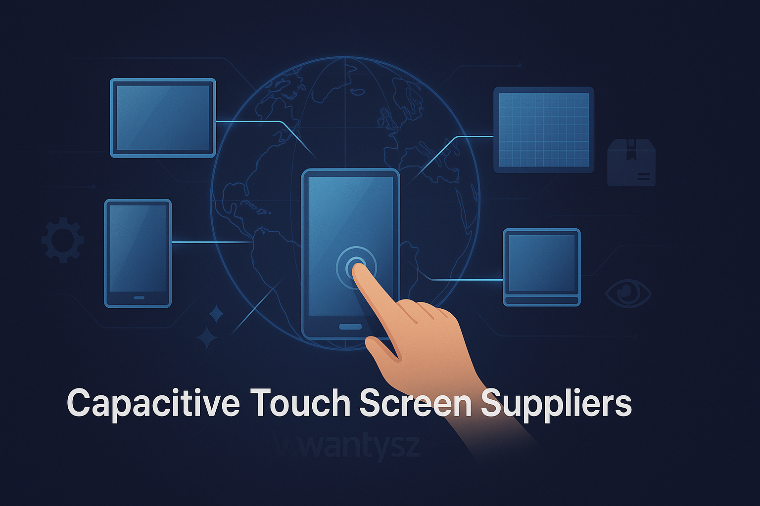 Map or list showcasing top suppliers of capacitive touch screens globally