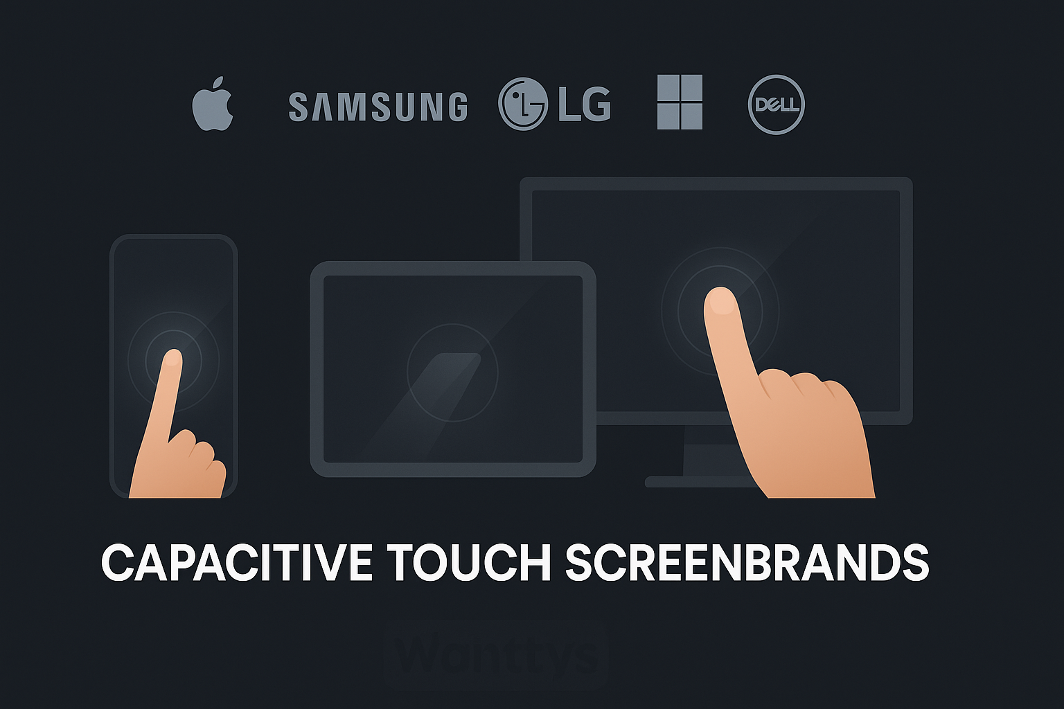 Logos of top-rated capacitive touch screen manufacturers