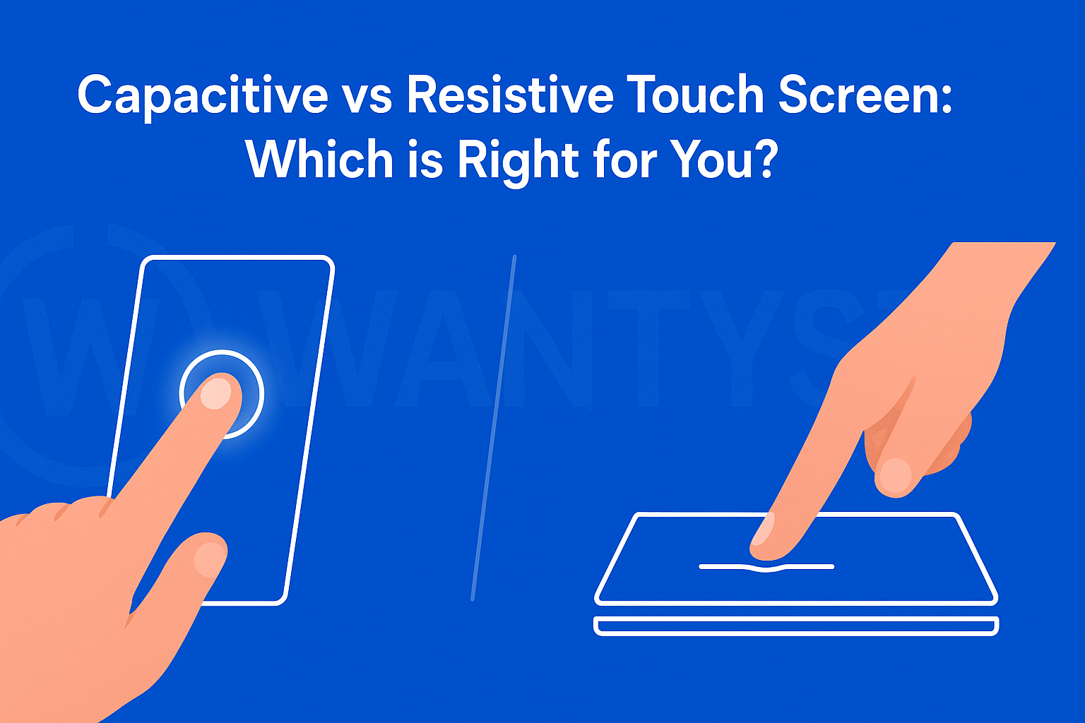 Side-by-side comparison of capacitive and resistive touch screen technologies